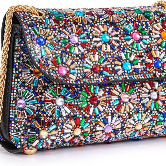 Handbags - Shoulder Bags Crossbody Bag Purses Handbags Crystals Rhinestone Evening Bag for